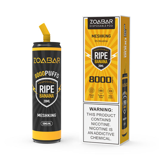 ZOABAR - RIPE BANANA 8000 PUFFS 5% - MrVapora.pk
