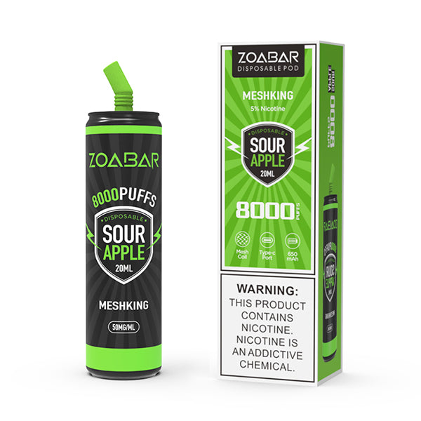 ZOABAR - SOUR APPLE - 8000 PUFFS 5% - MrVapora.pk
